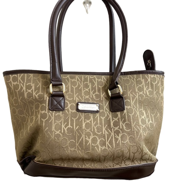 Calvin Klein Handbags - CALVIN KLEIN monogram logo shoulder tote laptop bag | office bag